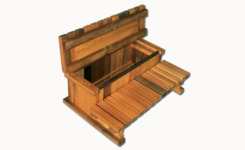 2-Tier Hot Tub Storage Cedar Step