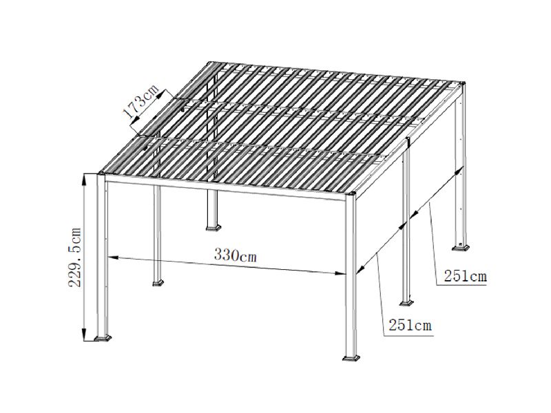 Outdoors Gazebo 3.5m x 5.4m