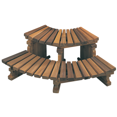 2-Tier Hot Tub Corner Cedar Step