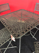 Metal Table & Four Chair Set