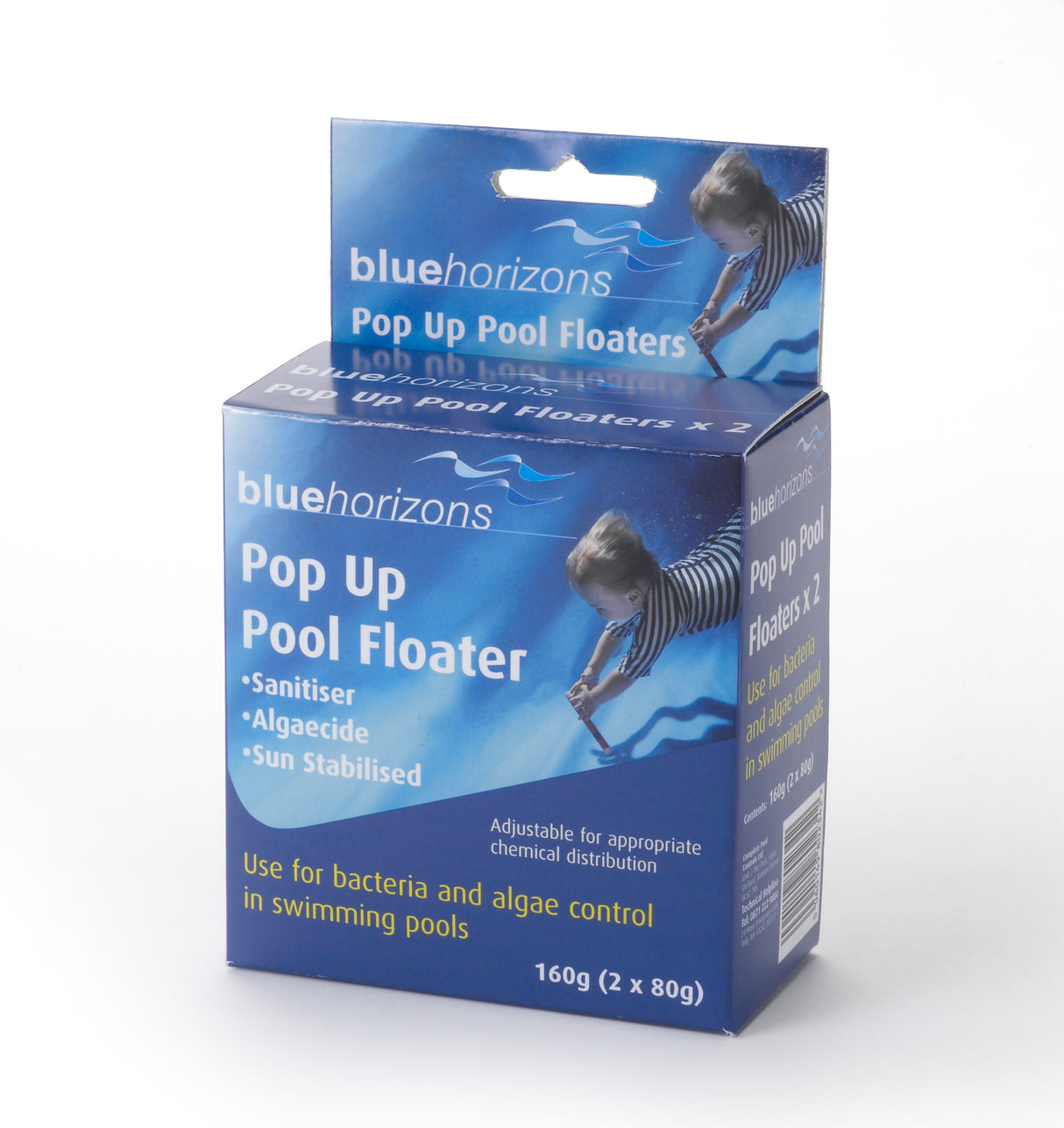 Blue Horiz. Pop Up Pool Floater 2x80g