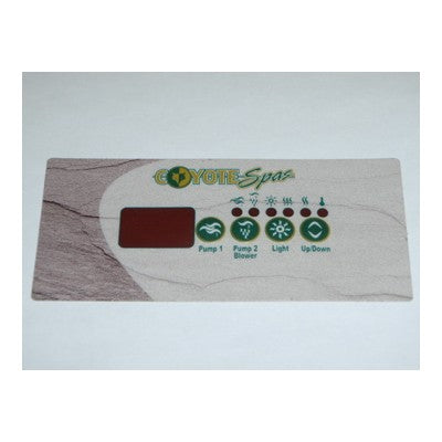 Overlay for TSC-18 Topside Control Pad - Gecko (2 PUMP)